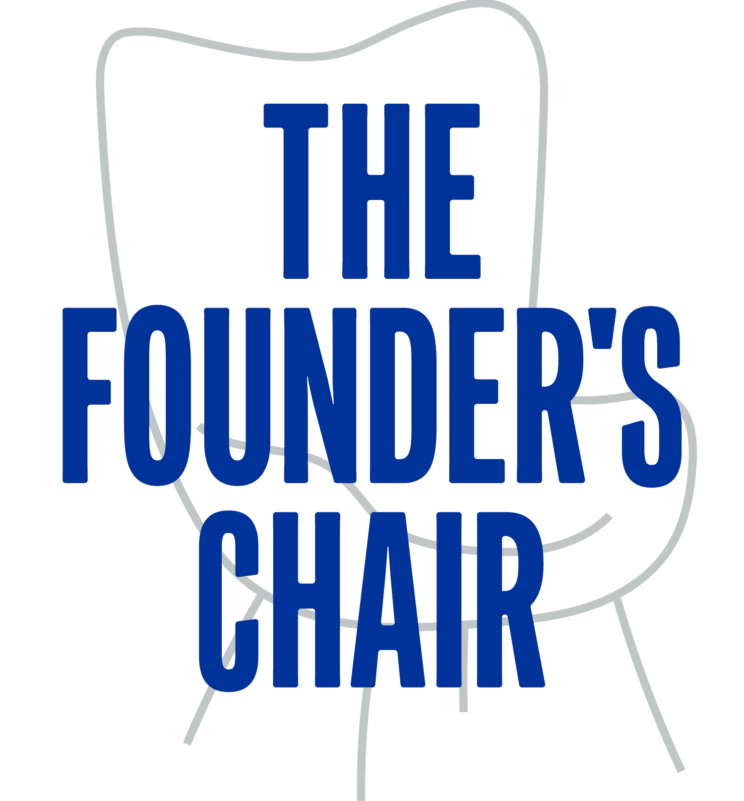 Founders Chair Logo Stacked Bluegrey